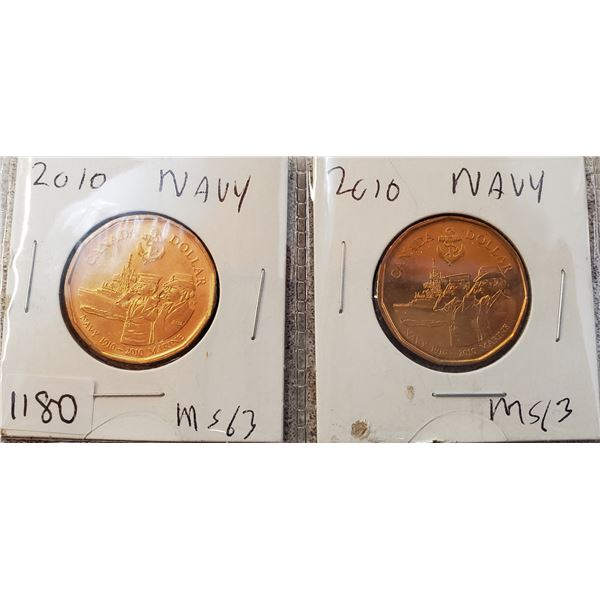 2010 Navy Loonie x 2
