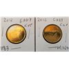 Image 1 : 2012 Grey Cup Loonie x 2