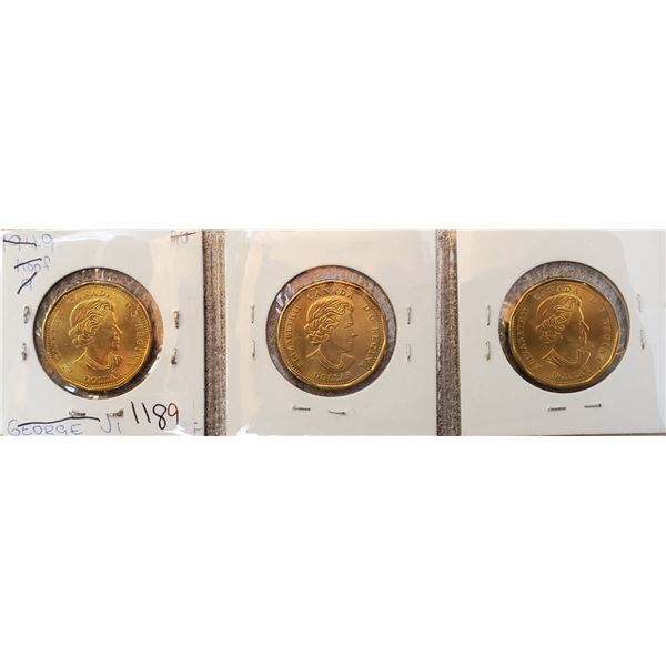 3 x 2016 Loonies "Women's Right To Vote"