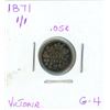 Image 1 : 1871 Victoria Five Cent Coin (G-4)
