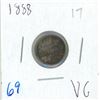 Image 1 : 1888 Victoria Five Cent Coin (VG)
