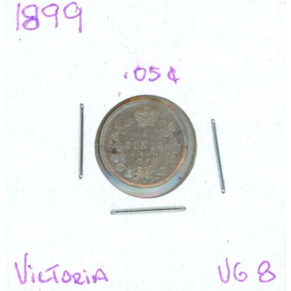 1899 Victoria Five Cent Coin