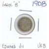 Image 1 : 1908 Edward VII Five Cent Coin (VG-8) (large 8)