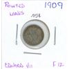 Image 1 : 1909 Edward VII Five Cent Coin (F-12) (Pointed Leaves)