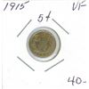 Image 1 : 1915 George V Five Cent Coin (VF)