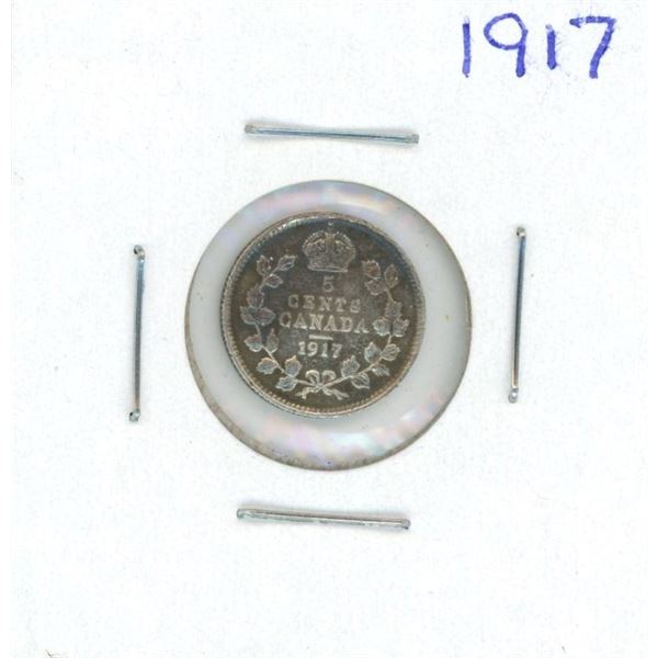 1917 George V Five Cent Coin