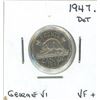 Image 1 : George VI Five Cent Coin 1947 (Dot) (VF+)