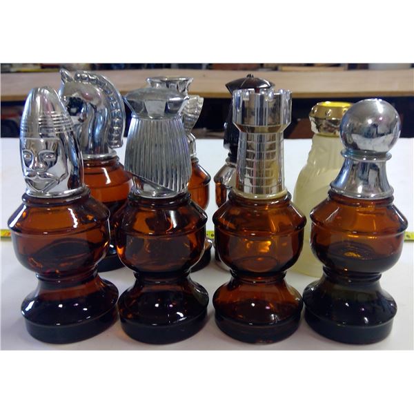 Lot of Avon - Chess Themed Aftershave - 8 Bottles Partial