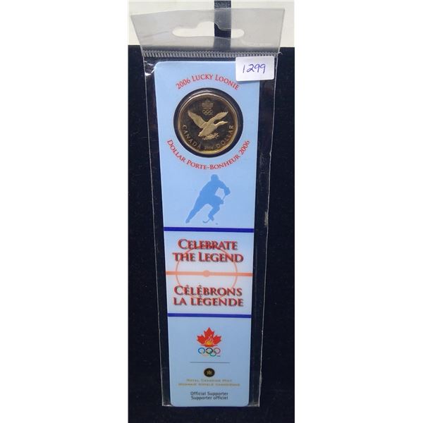 Royal Canadian Mint Bookmark - 2006 Lucky Loonie - Celebrate the Legend