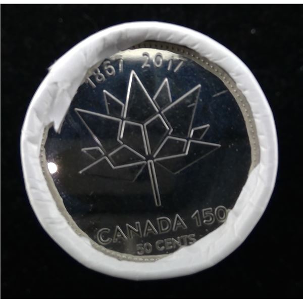 1 Roll 2017 Canadian 50c Pieces - Canada 150