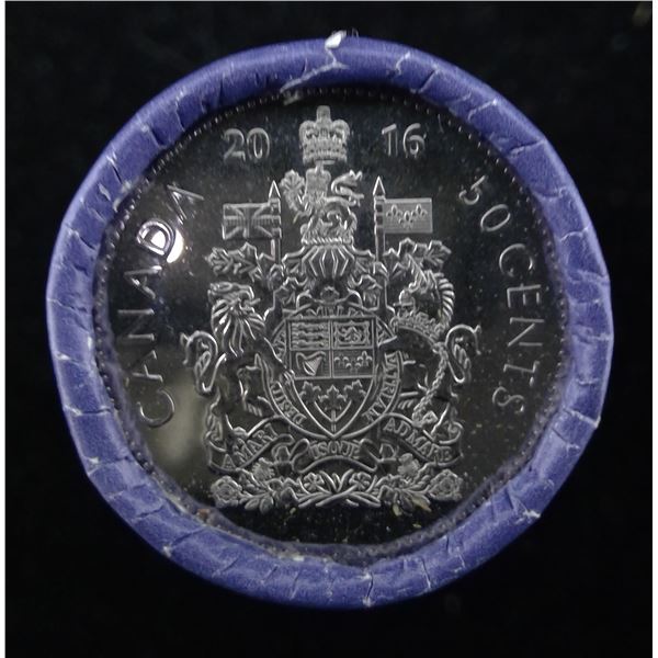 1 Roll 2016 Canadian 50c Pieces