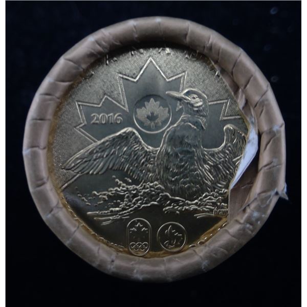 1 Roll 2016 Canadian Loonies - Rio 2016 Canadian Olympic and Paralympic 2016 Lucky Loonie