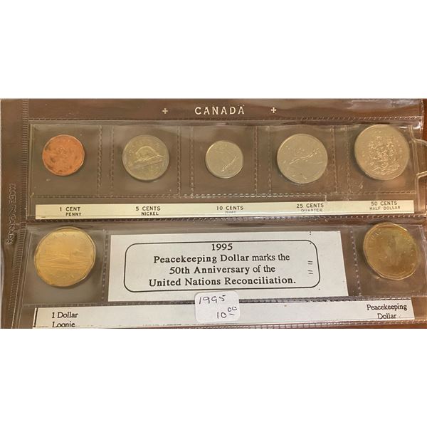 1995 Canadian Coin Set (Peacekeeping Dollar)