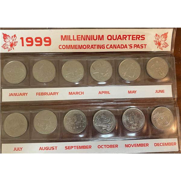 1999 Millennium Quarters (Canadian Coin Set)