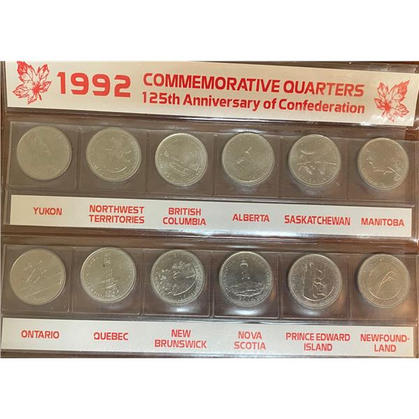 1992 Commemorative Quarters 125th Anniversary Of Confederation