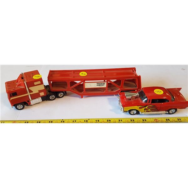 57 Chevy Die Cast & Semi with Trailer