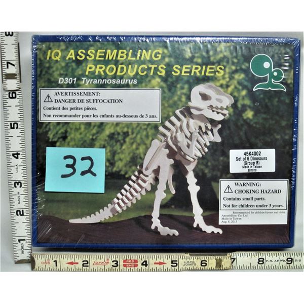 New sealed set 6 Dinosaur wooden puzzles