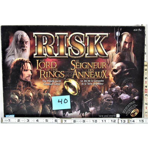 2002 Parker Bros Risk lord of the rings middle earth conquest board game