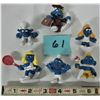 Image 1 : Lot of 6 vintage 1980's Schleich Peyo PVC plastic Smurf figures