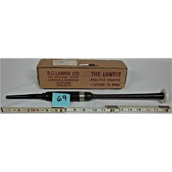 vintage Laqrie practice chanter (Scottish bag pipes practice with reed)