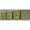 Image 1 : Set 4 vintage yellow rubber Tupperware Canister set