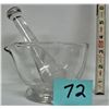 Image 1 : Clear glass mortar & pestal 8 oz. kitchen appliance