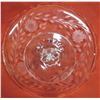 Image 4 : 11" etchd floral clear lass cake pedestal footed scalloped edge