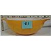 Image 1 : Vintage 10"W X 4"T Pyrex orange/yellow daisy floral print bowl handles
