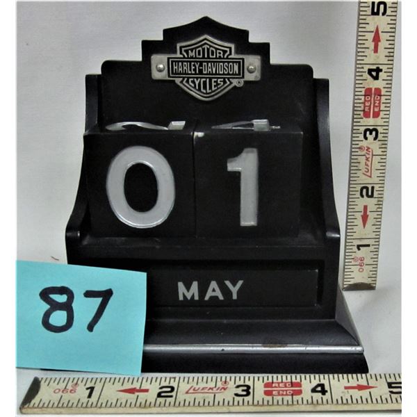Rare 4.5" X 4.5" Harley Davidson motorcycles perpetual calendar