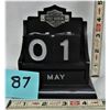 Image 1 : Rare 4.5" X 4.5" Harley Davidson motorcycles perpetual calendar
