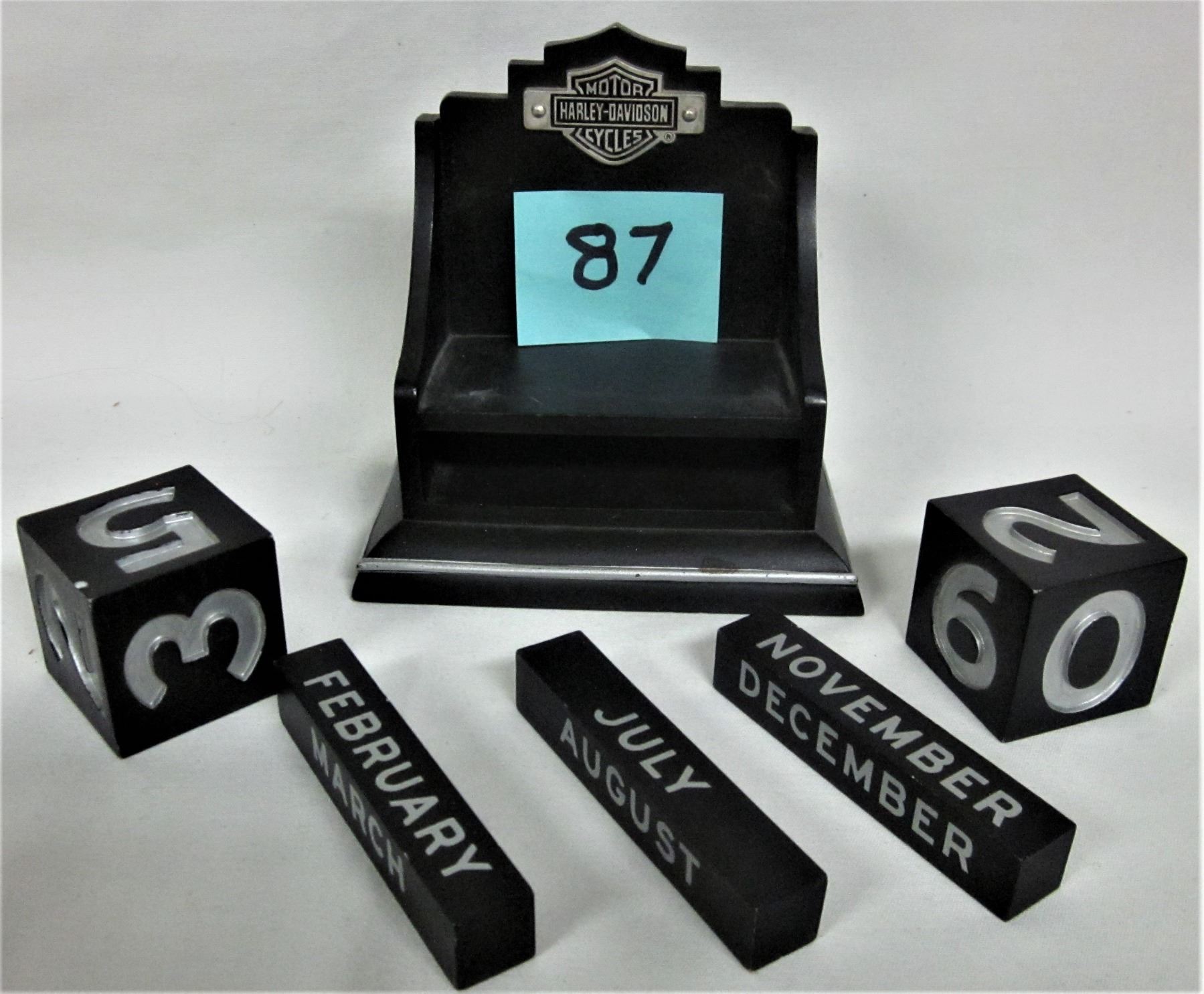 Rare 4.5" X 4.5" Harley Davidson motorcycles perpetual calendar