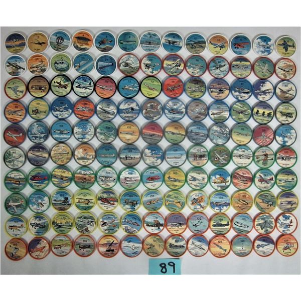 130 vintage Jell-o/Hostess airplane photo disks no doubles