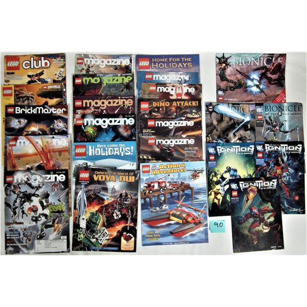 Lot of 24 official Lego magazines & Bionicle comic books