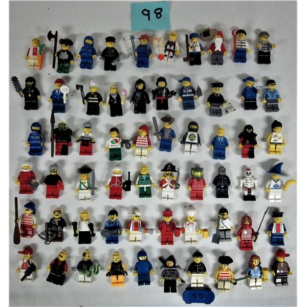 Lot of 60 Lego mini figures & accessories