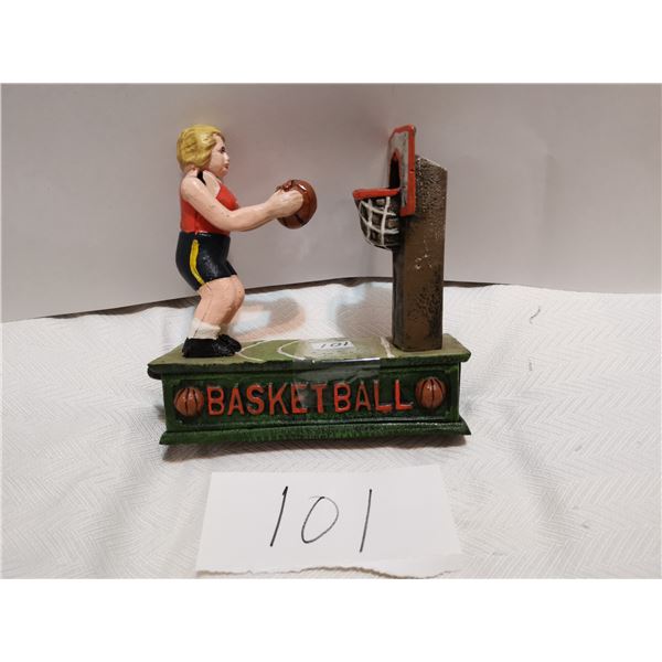 Mechanical basketball piggy bank