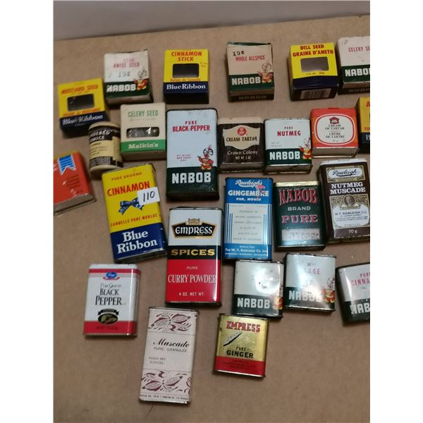 Vintage spice tins & boxes