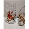 Image 2 : French pitcher and 6 glasses, design #23, birds