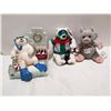 Image 1 : 2 Coca-Cola beanie babies & Coke bear clock
