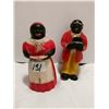Image 1 : Black Americana Uncle Moses & Aunt Jemima salt & pepper shakers