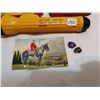 Image 5 : 2 RCMP tins, flash light, post card & buttons