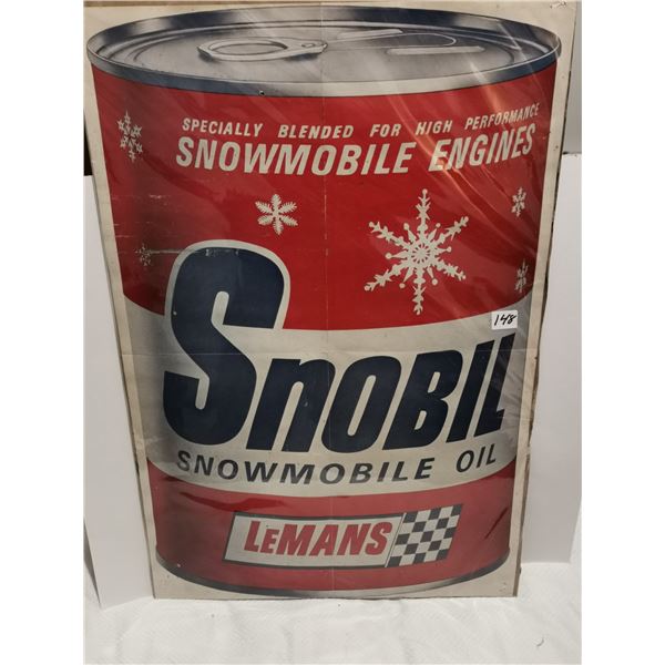 Snowmobile oil poster, 16" X 25"