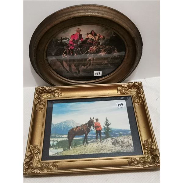 2 RCMP pictures - 13" X 10" & 13" X 11"