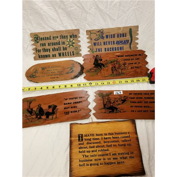 Funny wooden signs