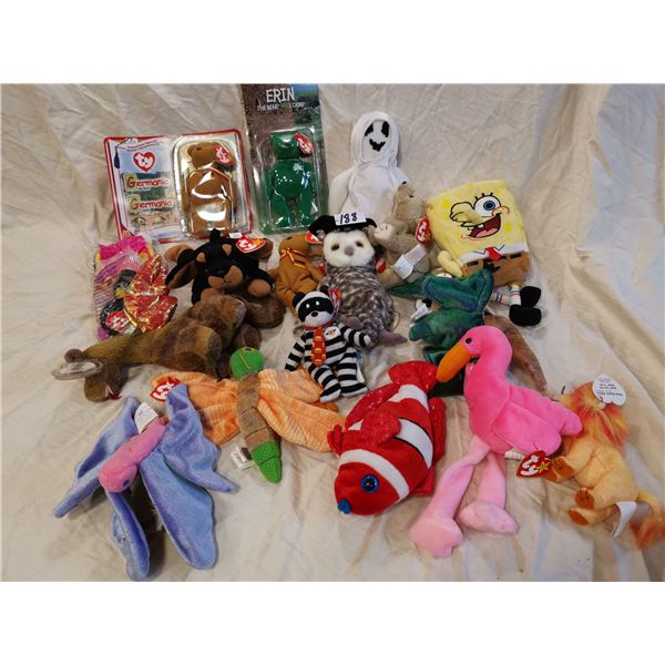 20 Beanie babies, most with tags