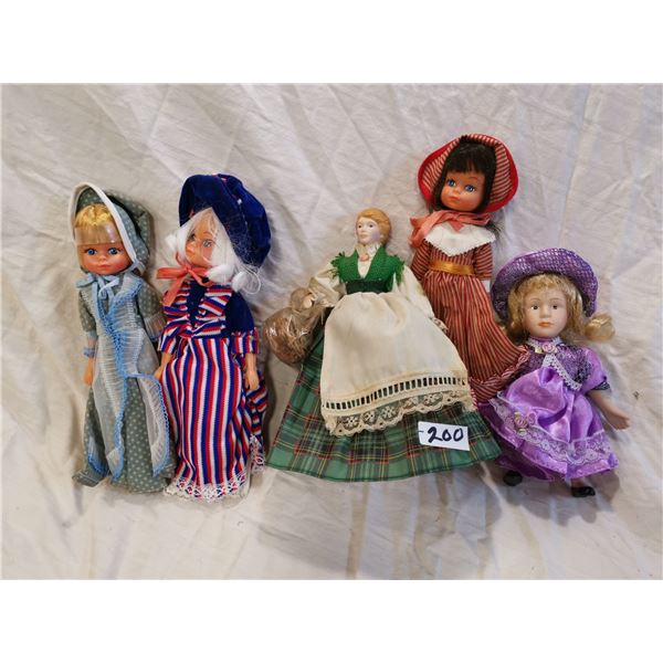 Lot of 5 older dolls