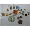 Image 3 : TIN with various hunting / shooting pins,  Pinback Buttons - Tie Clasps