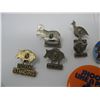 Image 5 : TIN with various hunting / shooting pins,  Pinback Buttons - Tie Clasps