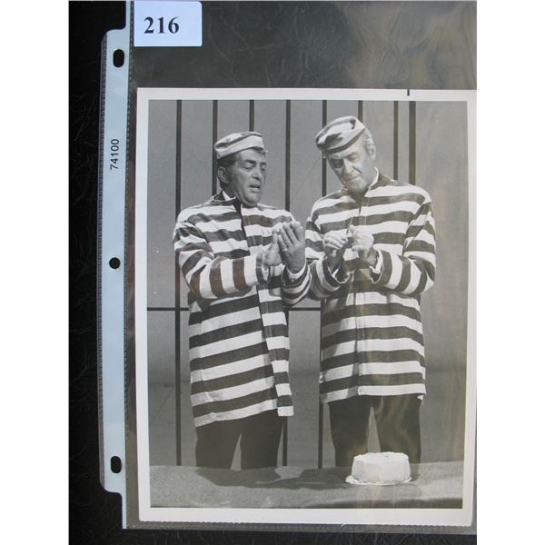 7" X 9"  GLOSSY PHOTO - DEAN MARTIN & JAMES STEWART / NBC COLOR TELEVISION (1970)