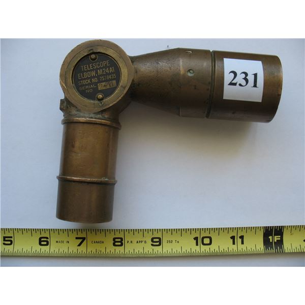 WORLD WAR 2 ARMY - BRASS TELESCOPE ELBOW - HOWITZER ARTILLARY