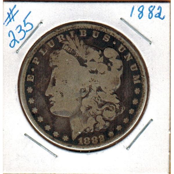1882     UNITED STATES MORGAN SILVER DOLLAR - Heavy Wear